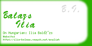 balazs ilia business card